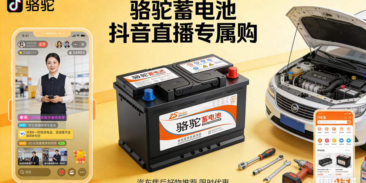 携手骆驼蓄电池抖音直播，深耕汽车后市场电商